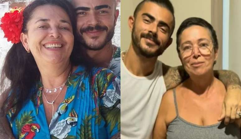 A ex-BBB Tereza Souza com o filho caçula Ettory David, que luta contra as drogas