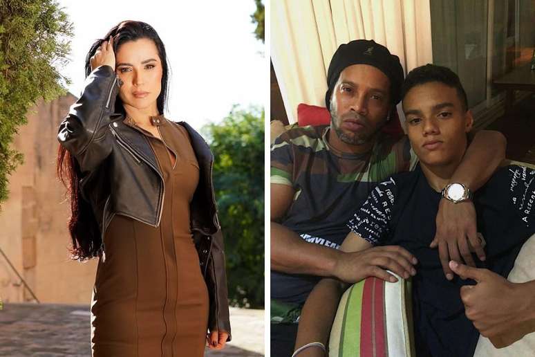 Janaína e Ronaldinho Gaúcho são pais de João Mendes, e serão avós