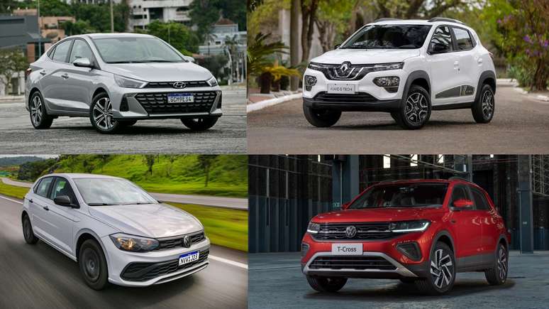 Hyundai HB20S, Renault Kwid, Volkswagen Polo e Volkswagen T-Cross: muitas vendas diretas