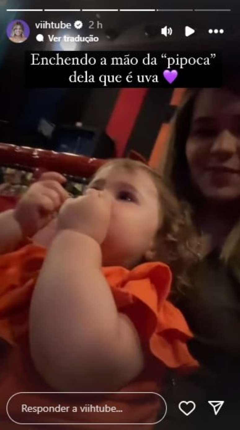 Viih Tube takes to social networks and shares a moment with daughter Lua