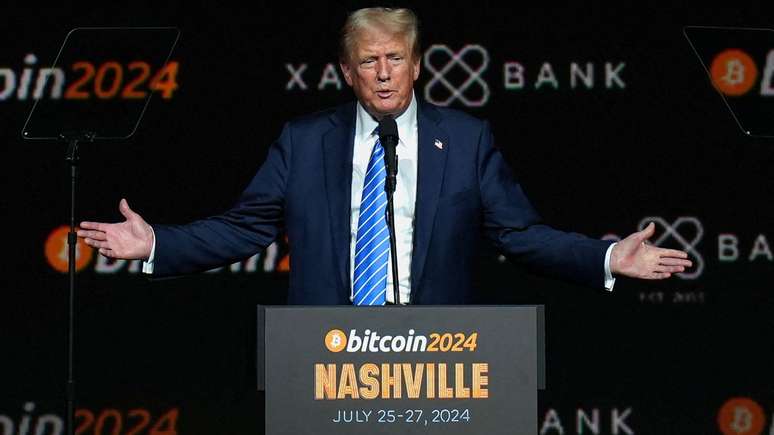 O Bitcoin e outras criptomoedas dispararam com vit&oacute;ria de Trump