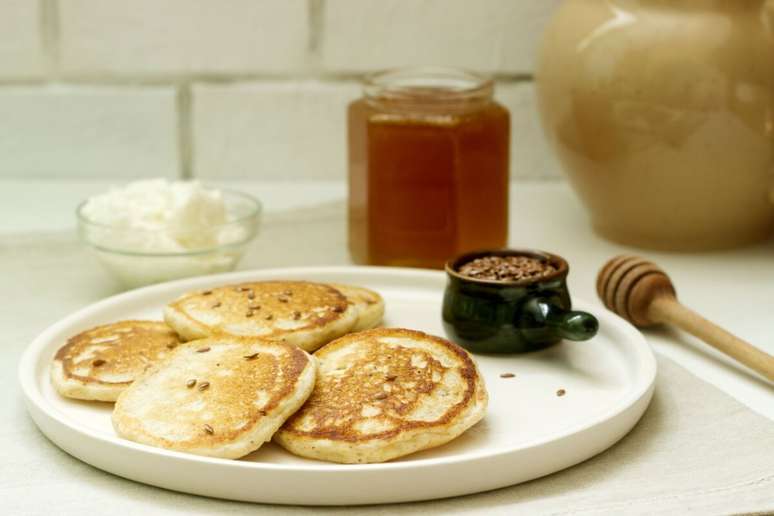 Panqueca de amêndoas com linhaça e coco 