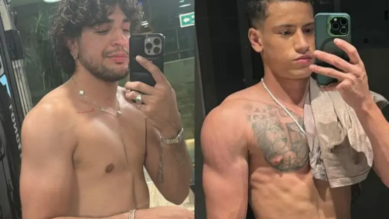 Nattanzinho surge de cueca em quarto com Manim Vaqueiro e detalhe chama atenção