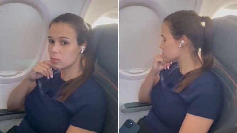 A passageira Jeniffer Castro, que se recusou a ceder seu lugar na janela do avião