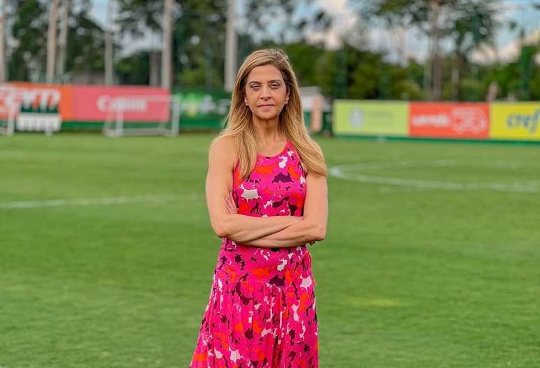 Leila Pereira é a atual presidente do Palmeiras