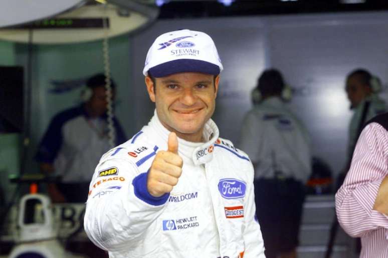 Rubens Barrichello no GP de Interlagos de 1999, quando corria pela Stewart.