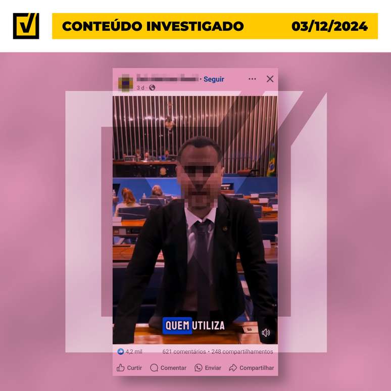 Conteúdo falso foi publicado no Facebook