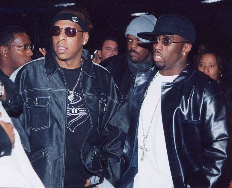 Jay-Z e Sean 'Diddy' Combs fotografados juntos em 2000