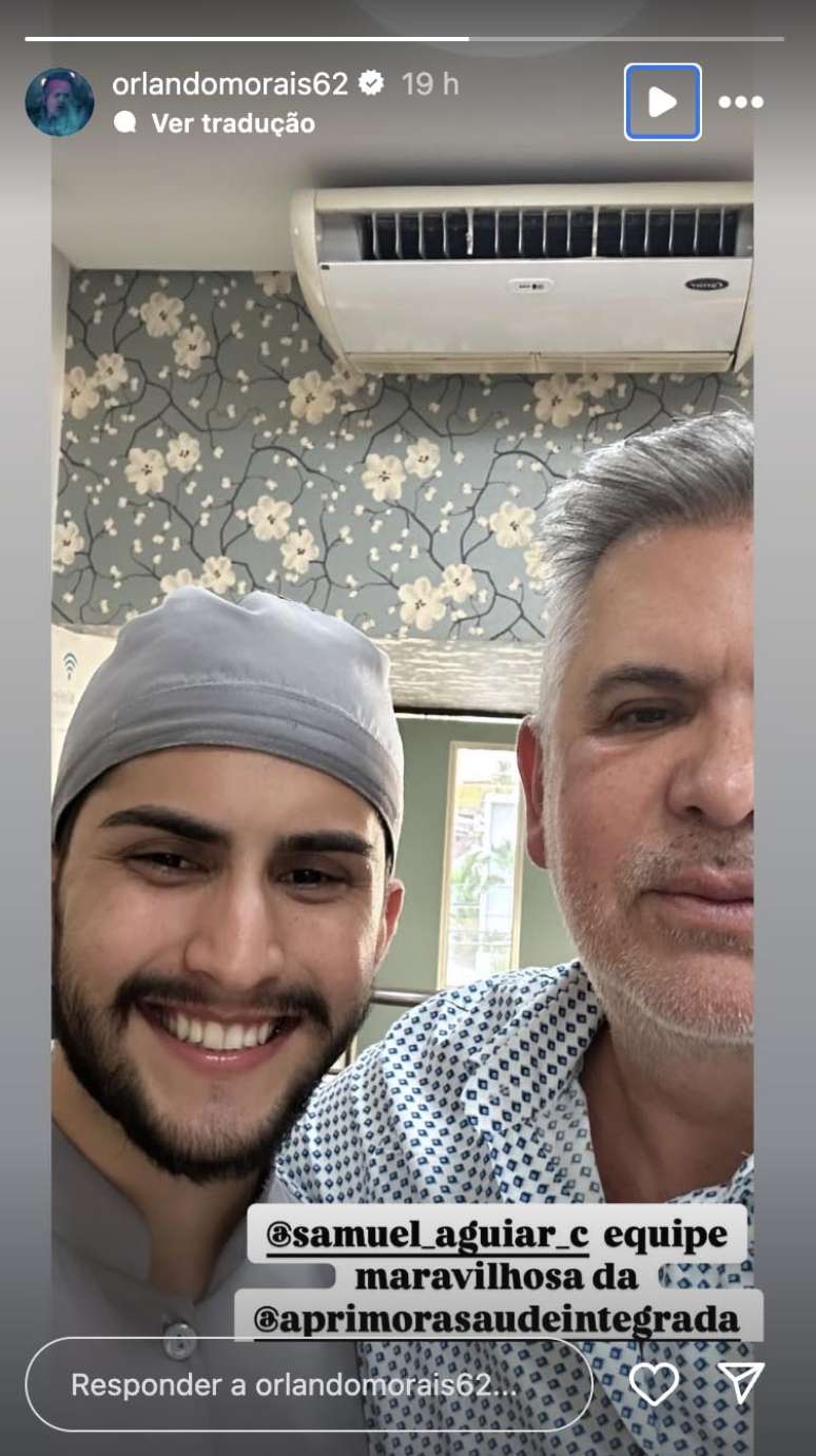 Orlando Morais sem a prote&ccedil;&atilde;o no rosto