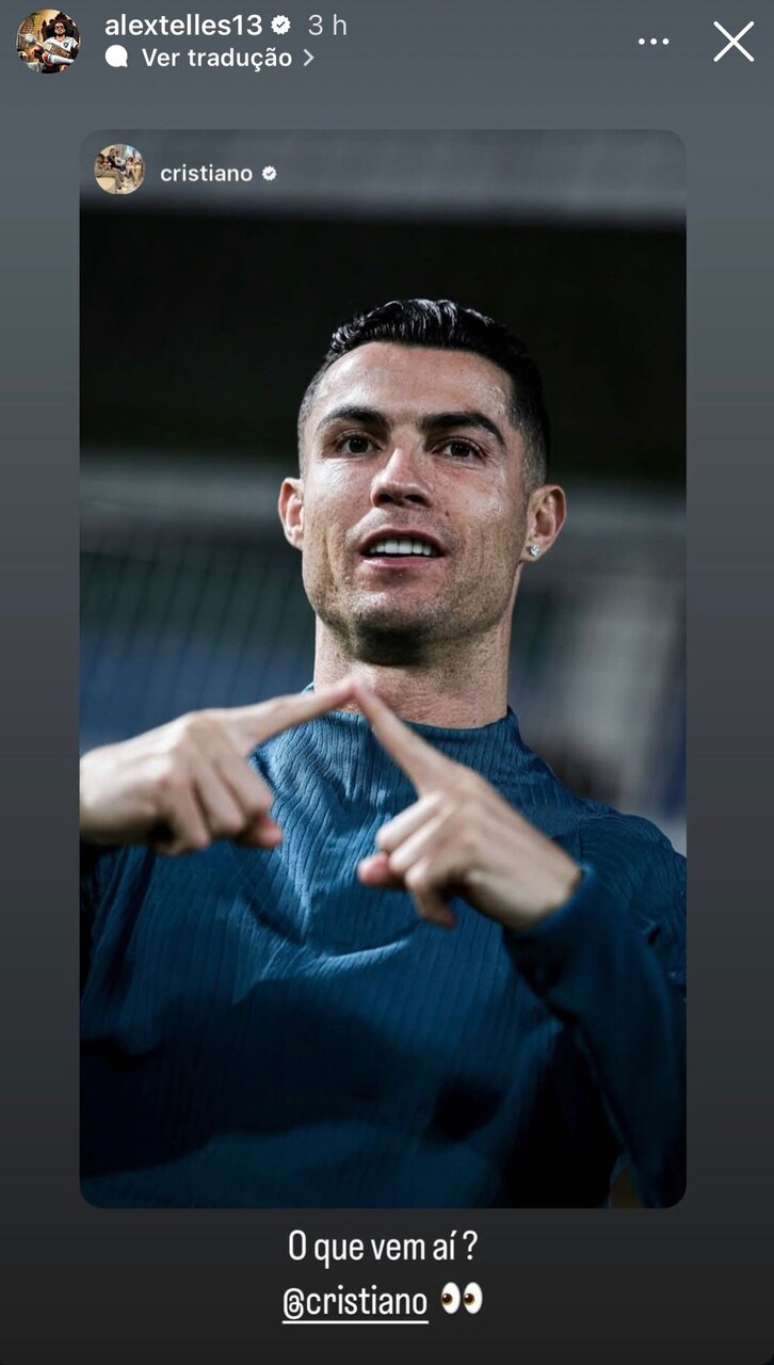 Intera&ccedil;&atilde;o entre Alex Telles, do Botafogo, e Cristiano Ronaldo animou os torcedores alvinegros &ndash;