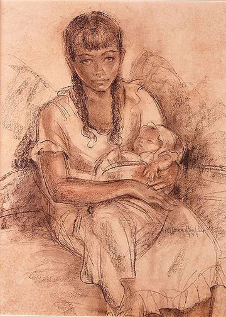 Desenho por Hester Ayers (Illinois Women Artists)