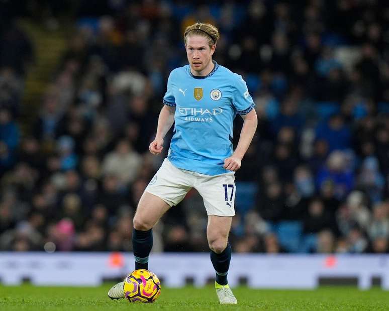 Kevin de Bruyne (Manchester City) durante jogo contra o Nottingham Forest, no dia 04.12.2024 