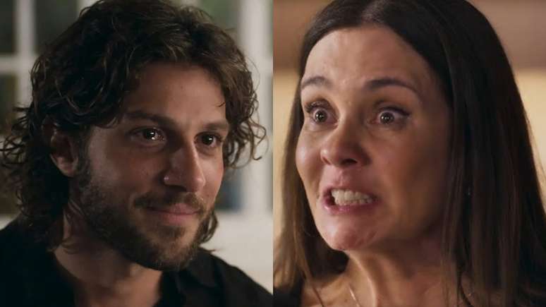 Mavi (Chay Suede) e M&eacute;rcia (Adriana Esteves) de Mania de Voc&ecirc;