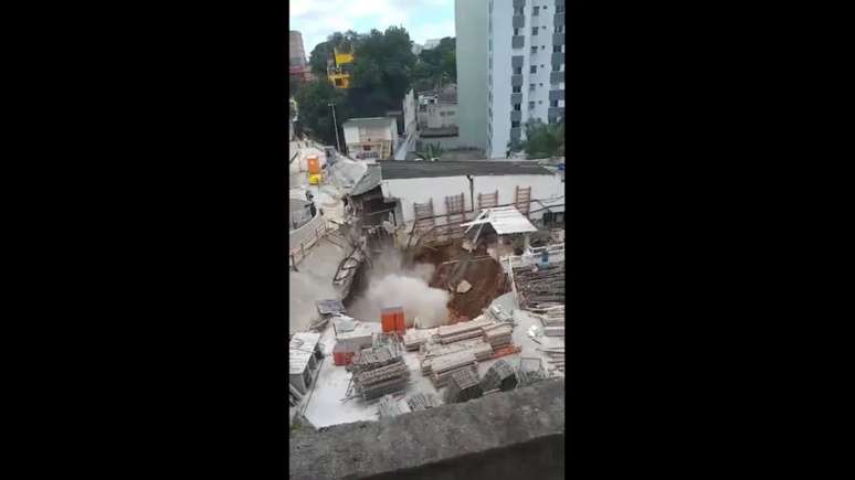 V&iacute;deo mostra momento de incidente em obra do Metr&ocirc; de SP