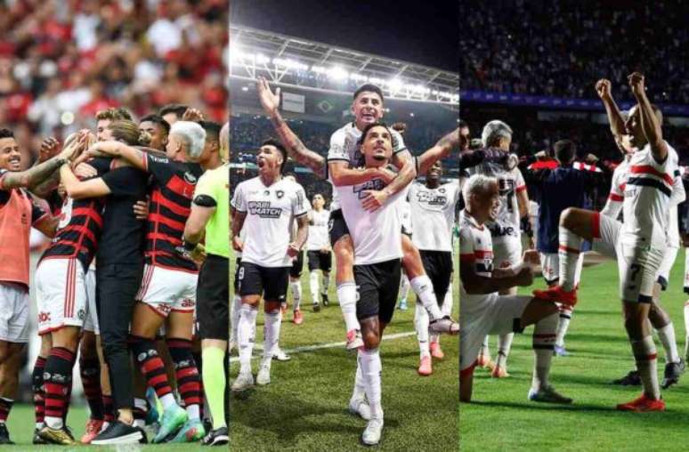 Fotos: Marcelo Cortes / CRF, Vítor Silva / BFR e Rubens Chiri / saopaulofc.net - Legenda: Flamengo, Botafogo e São Paulo se destacam em ranking da CBF