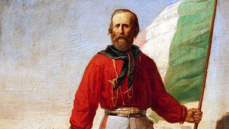 Giuseppe Garibaldi, com sua famosa camisa vermelha – o 'herói do Velho e do Novo Mundo'