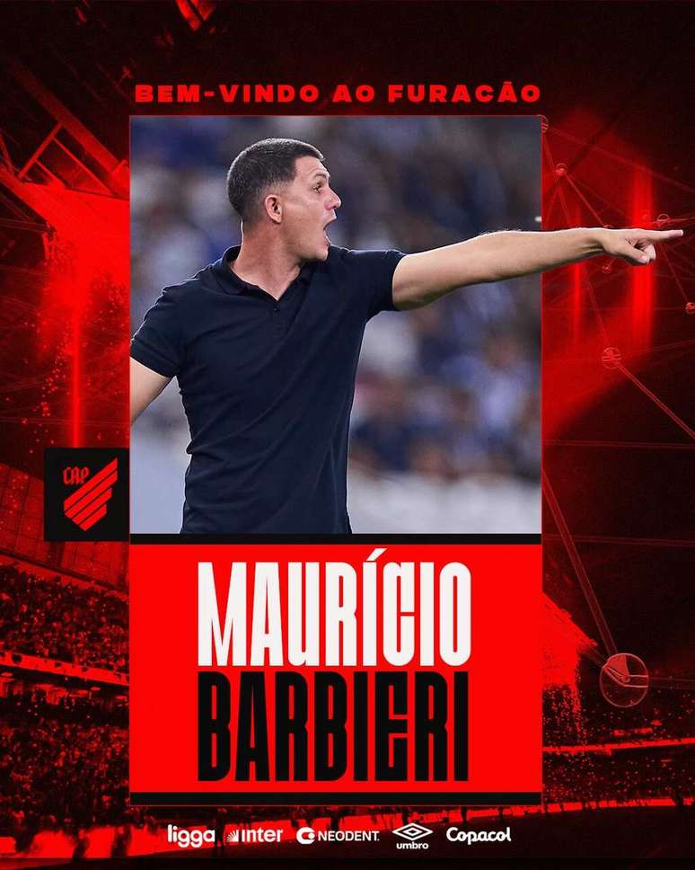 Furac&atilde;o anunciou Barbieri no in&iacute;cio da noite desta segunda-feira (16) &ndash; Divulga&ccedil;&atilde;o/Athletico