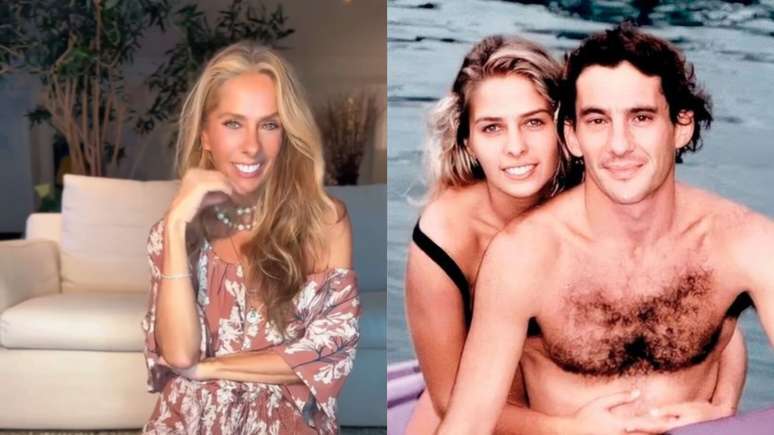 Adriane Galisteu exibe bolsa de r&eacute;plica do capacete de Senna: 'Amores, ganhei'