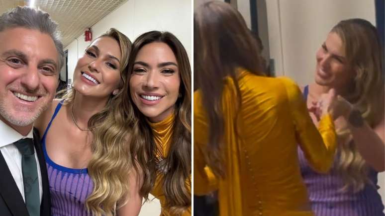 Patrícia Abravanel e Lívia Andrade se encontram nos bastidores do Melhores do Ano