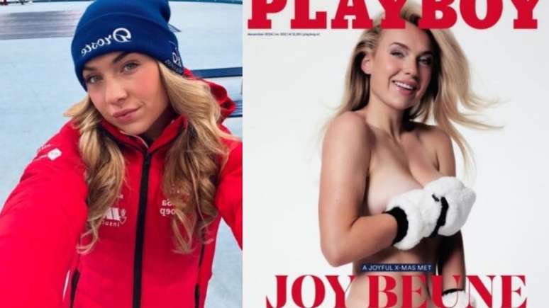 Joy Beune, patinadora holandesa que quebrou recorde da Playboy