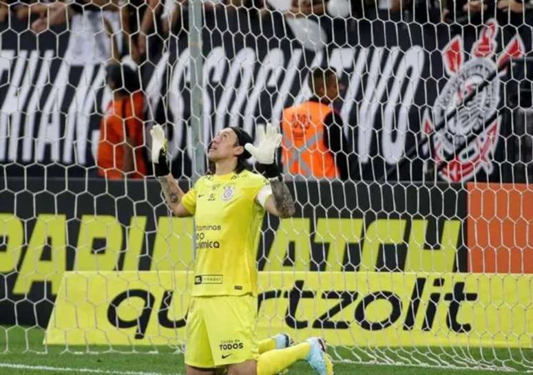 Cássio em sua última partida pelo Corinthians –