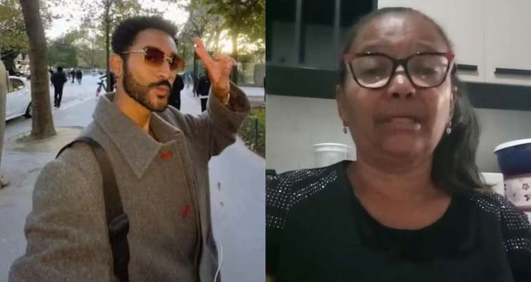 Lourdes Nascimento no vídeo em que pediu informações sobre seu filho, André Alves do Nascimento 