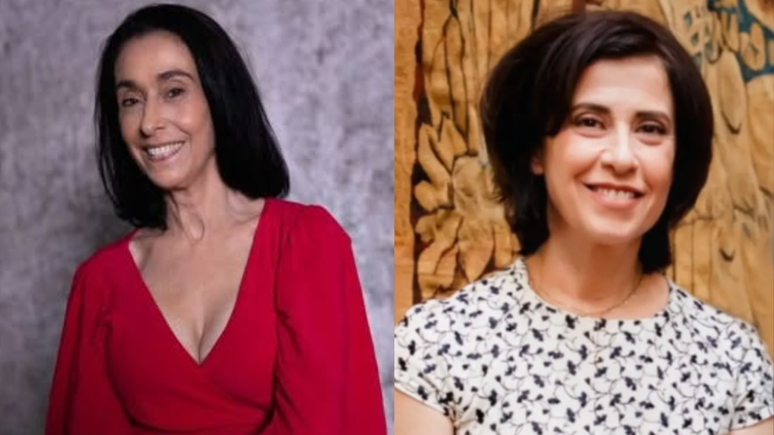 Lu Anastácio (à esquerda) e Fernanda Torres (à direita)