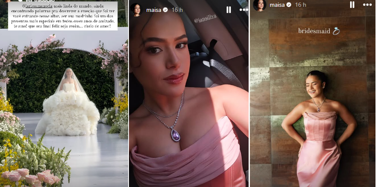 Maísa mostra casamento de Larissa Manoela - Instagram