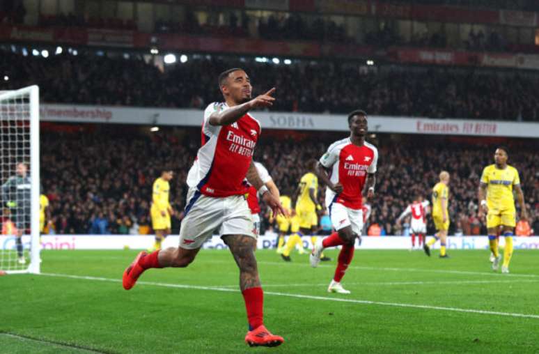 Mateta fez o primeiro gol do jogo no Emirates – Alex Pantling/Getty Images