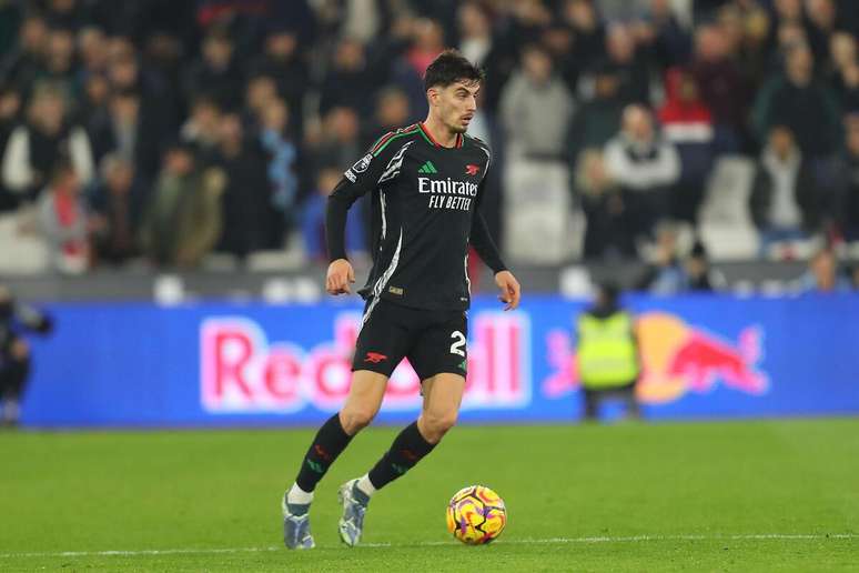 Kai Havertz (Arsenal) durante jogo contra o West Ham, no dia 30.11.2024