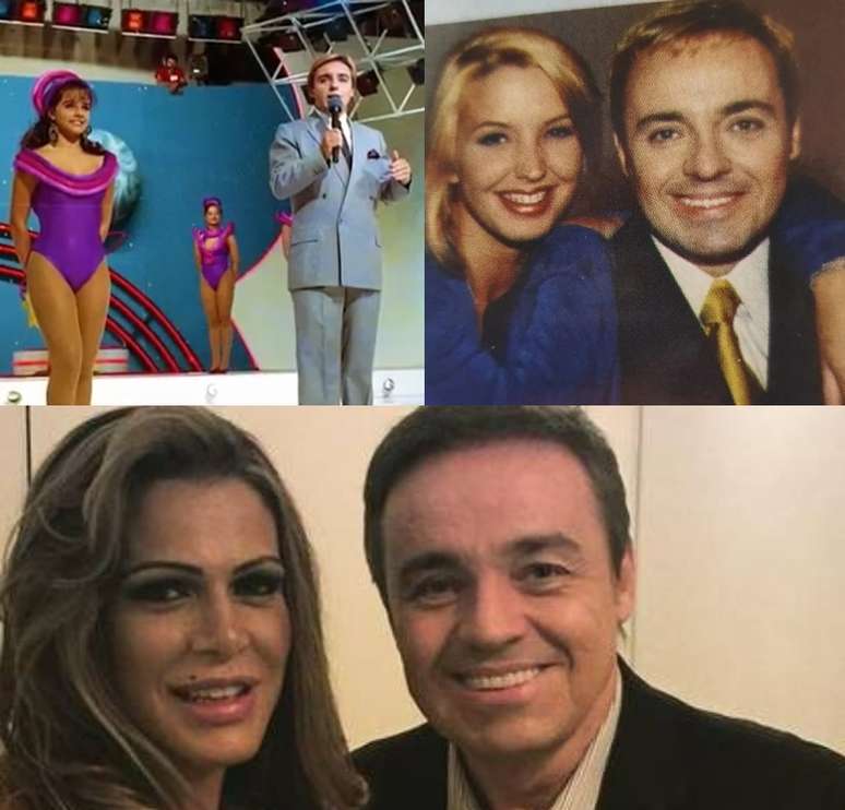 Acima, Gugu com Silvinha e ao lado de Alessandra; abaixo, na companhia de Fabiane