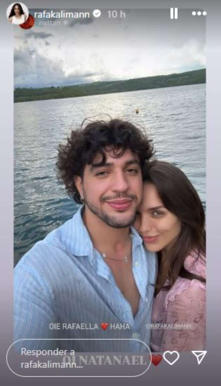 Nattanzinho e Rafa Kalimann postam foto abraçados em meio a rumores de romance