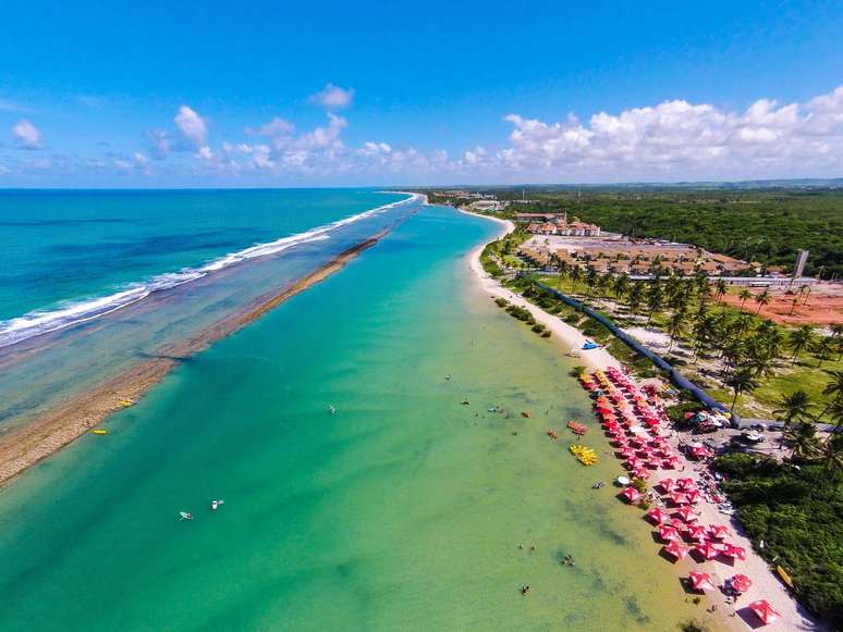 Praia de Muro Alto, em Ipojuca, em Pernambuco 