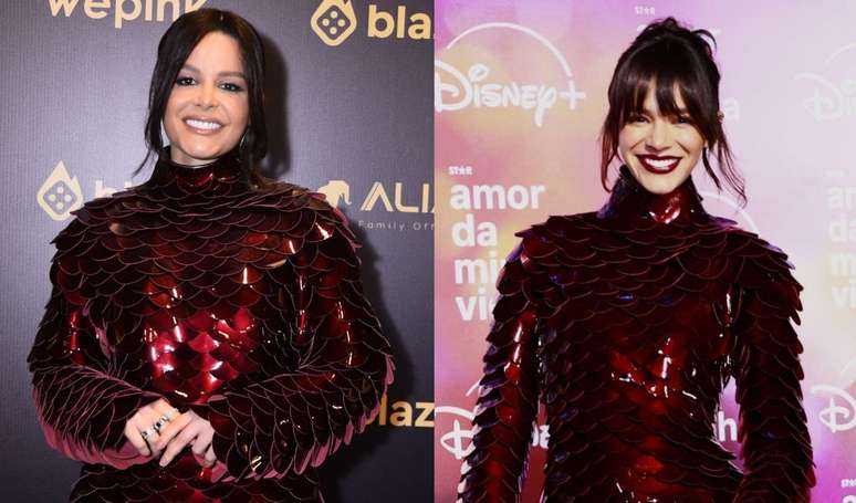 A cantora Maraisa e a atriz Bruna Marquezine já usaram o mesmo vestido.