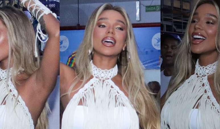 Mulher de Ludmilla, Brunna Gonçalves deixa barriga de gravidez à mostrajogo que faz ganhar dinheiro de verdadelook cheio de franjas no pré-carnaval 2025 da Beija-Flor.