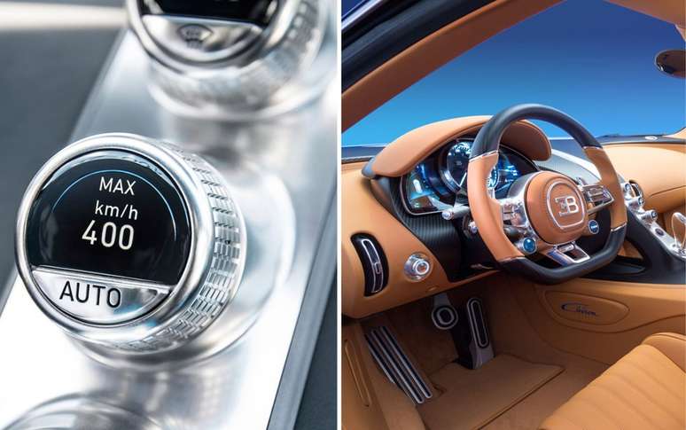 Interior do Bugatti Chiron —