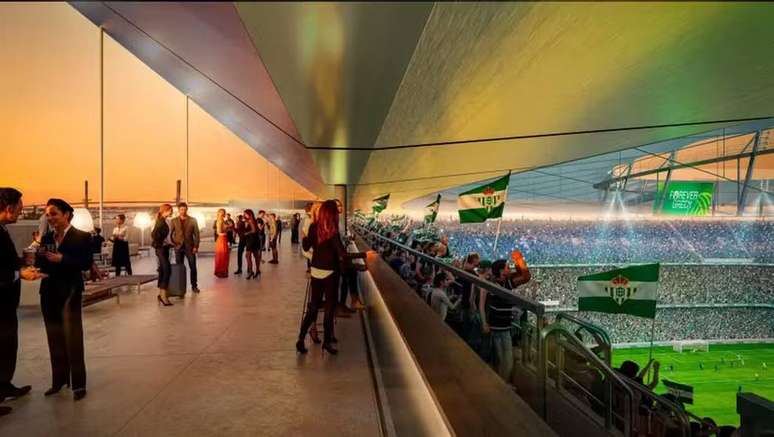 El diseño interior del nuevo estadio del Betis -