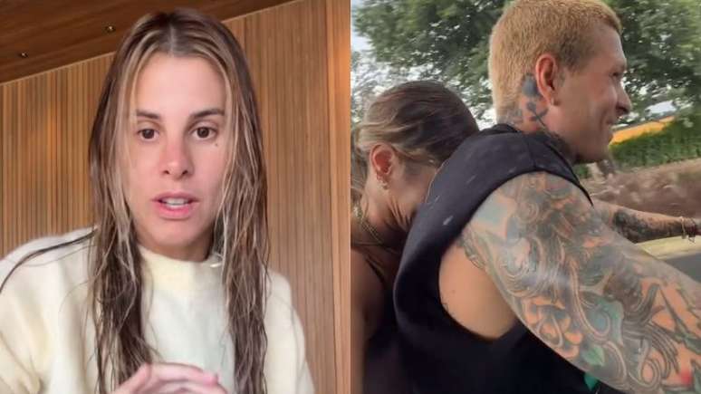 Shantal e Mateus Verdelho sofrem acidente com bicicleta elétrica; influenciadora conta detalhes do ocorrido