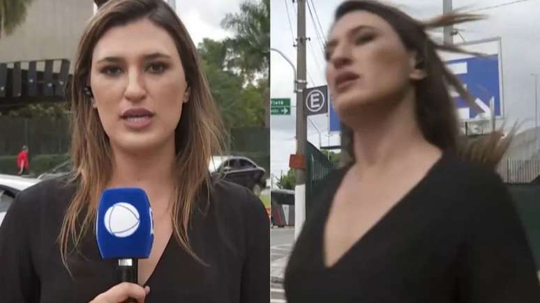 Marina Caixeta, repórter da Record, no "Fala Brasil"