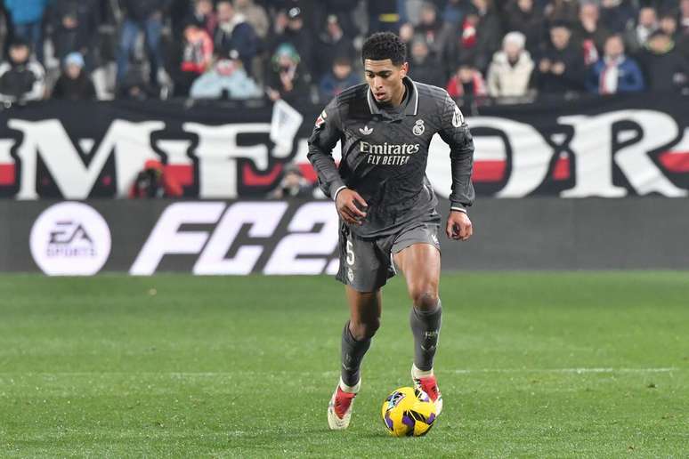 Jude Bellingham (Real Madrid) durante jogo contra o Rayo Vallecano, no dia 14.12.2024 