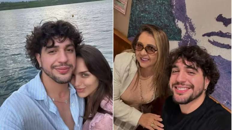 Rafa Kalimann e Nattanzinho com a mãe, Rosilene Santos