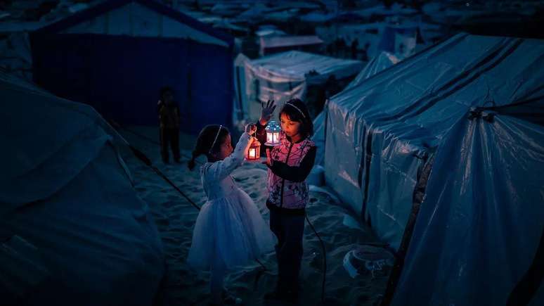 Campamento de refugiados palestinos, al sur de Gaza