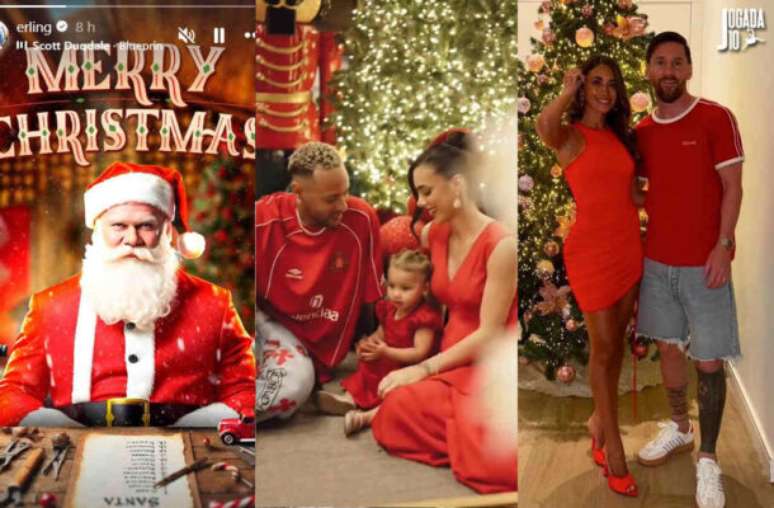 Neymar comemora o natal ao lado de Bruna Biancardi e a filha Mavie –