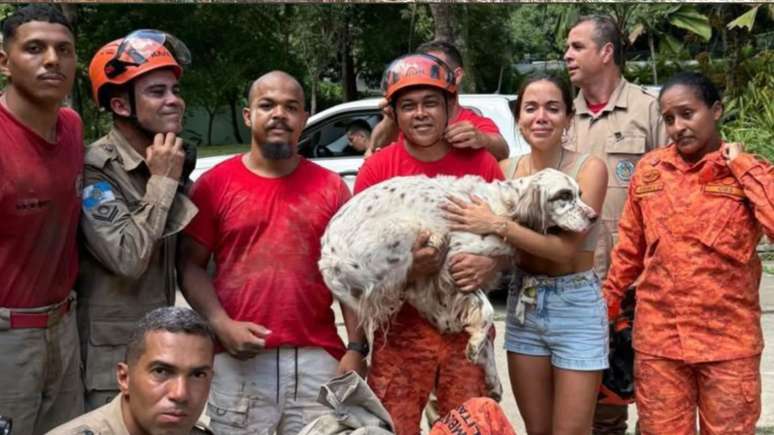 Animal ficou preso na fundação da nova mansão da artista, localizada no Rio de Janeiro, após fugir de casa durante as celebrações de Natal