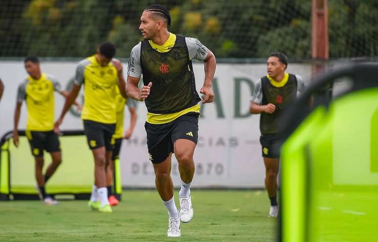 Pablo em treinamento do Flamengo 