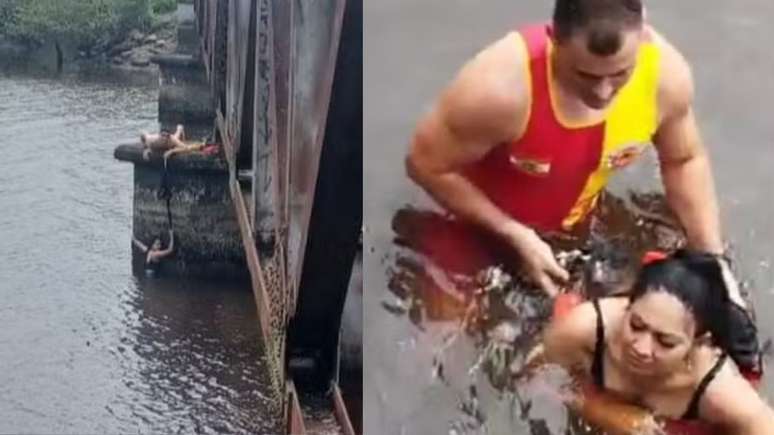 Mulher cai de ponte em Araquari, no Norte de SC