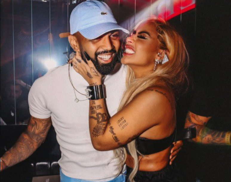 Gabigol e Rafaella Santos em registro de uma das idas e vindas do casal –