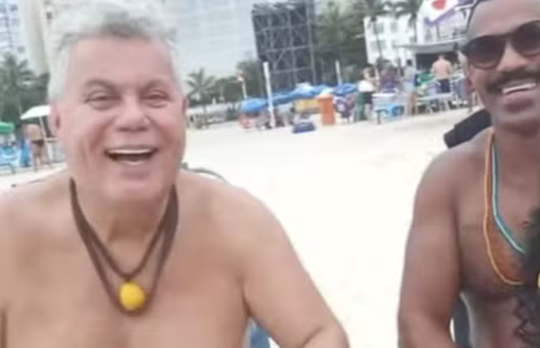 After the separation, Milton Cunha is seen traveling around Rio in company