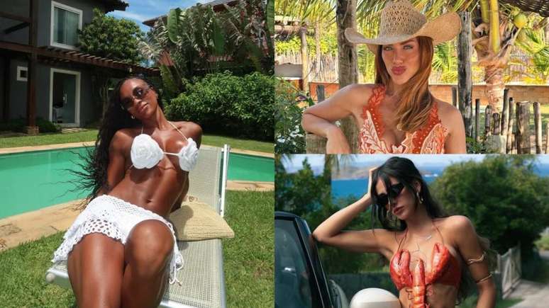 Patrícia Ramos, Giovanna Ewbank e Livia Nunes exibindo seus looks de verão