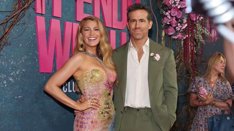 Blake Lively e Ryan Reynolds na pré-estreia de 'É Assim que Acaba' 